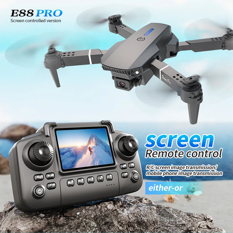 Drone Kit Professional - Профессиональный дрон E88 PRO с экраном,