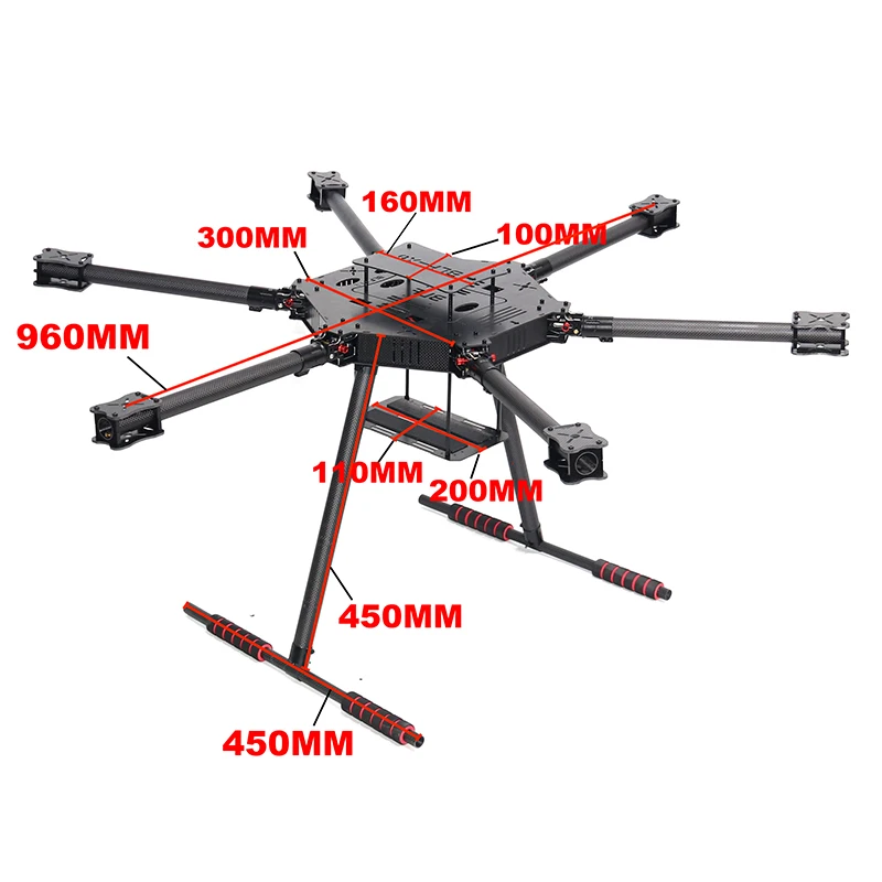 Комплект складных рам из полно – обзор и цена Drone Kit Heavy Lift